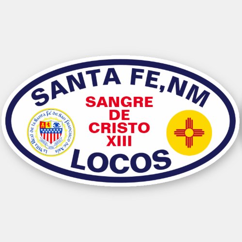 Santa Fe New Mexico Souvenir Sangre de Cristo Sticker
