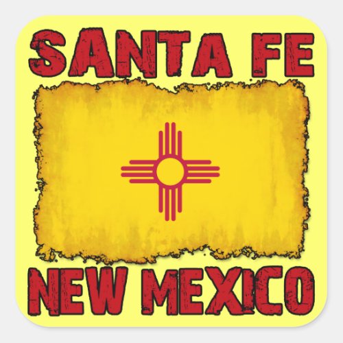 Santa Fe New Mexico Square Sticker