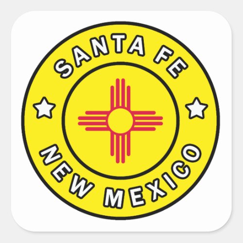 Santa Fe New Mexico Square Sticker