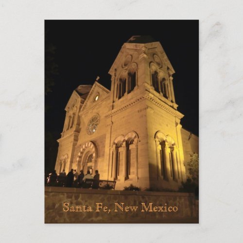 Santa Fe New Mexico St Francis Cathedral Postcard