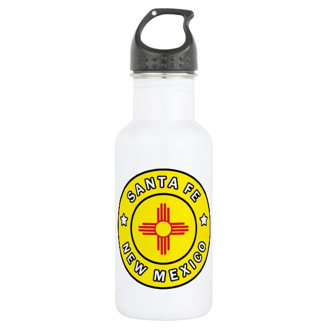 Santa Fe New Mexico Stainless Steel Water Bottle (Front)