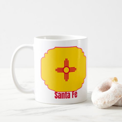 Santa Fe New Mexico State Flag Zia Sun Coffee Mug