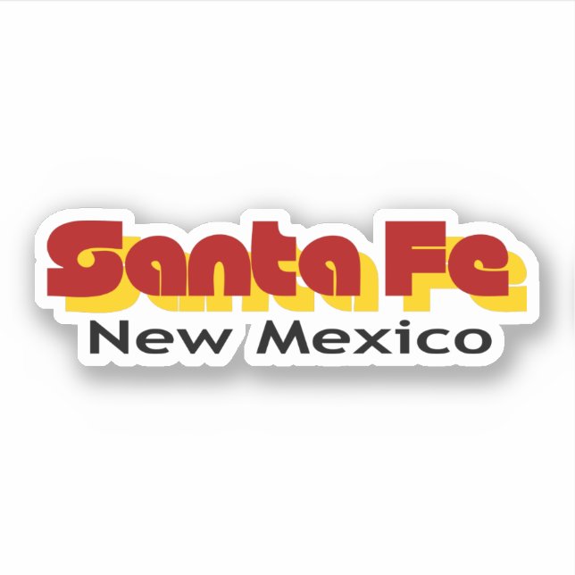 Santa Fe New Mexico Sticker (Front)