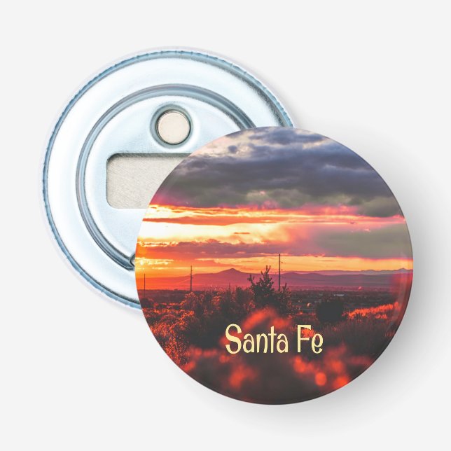 Santa Fe New Mexico Sun Set Bottle Opener (Front)