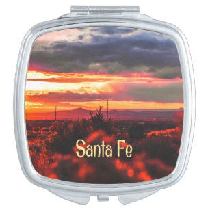 Santa Fe New Mexico Sun Set Compact Mirror