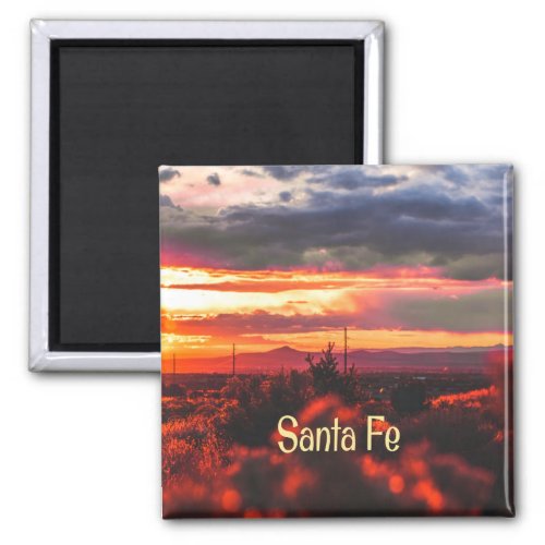 Santa Fe New Mexico Sun Set Magnet
