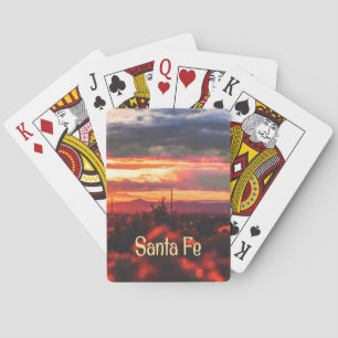 Santa Fe New Mexico Sun Set Poker Cards