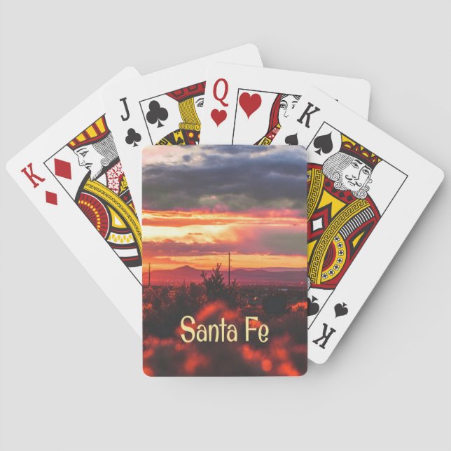 Santa Fe New Mexico Sun Set Poker Cards (Back)
