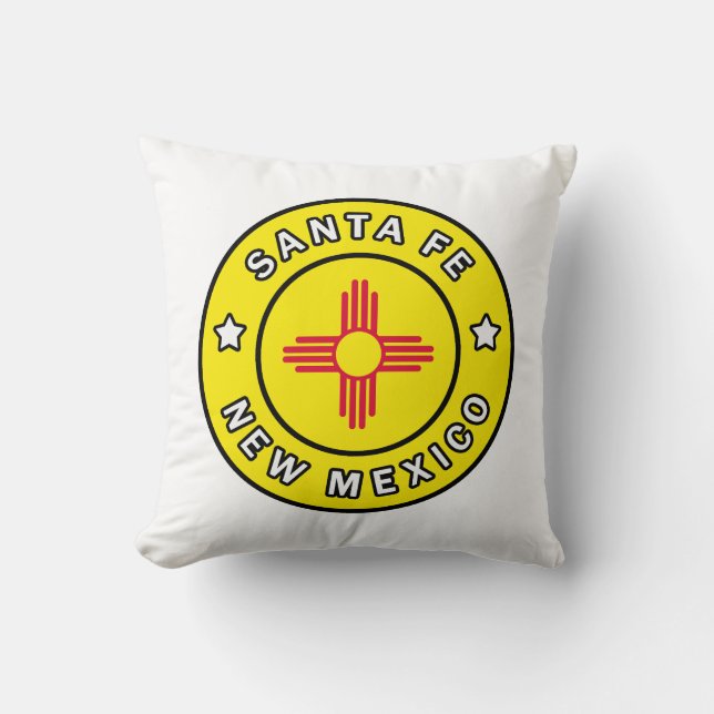 Santa Fe New Mexico Throw Pillow (Front)