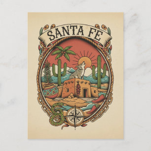 Santa Fe New Mexico Travel Postcard