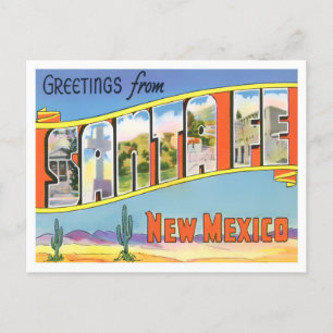 Santa Fe, New Mexico Vintage Big Letters Postcard