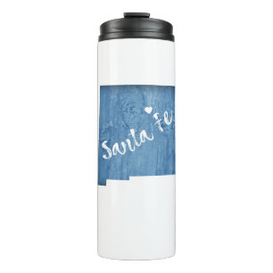 Santa Fe New Mexico Wood Grain Thermal Tumbler
