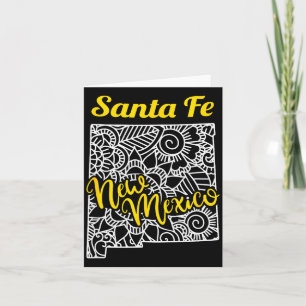 Santa Fe Nm - New Mexico City With Mandala Card