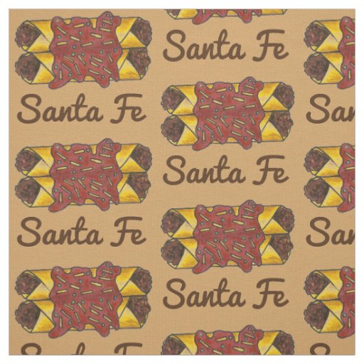 Santa Fe NM New Mexico Enchilada Enchiladas Food Fabric