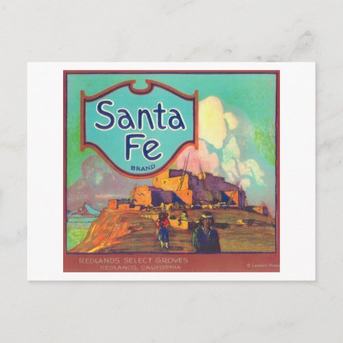 Santa Fe Orange LabelRedlands CA Postcard