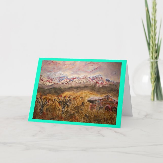 Santa Fe peace on earth Holiday Card (Front)