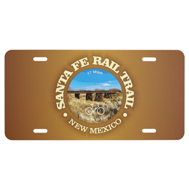 Santa Fe Rail Trail (cycling c) License Plate (Front)