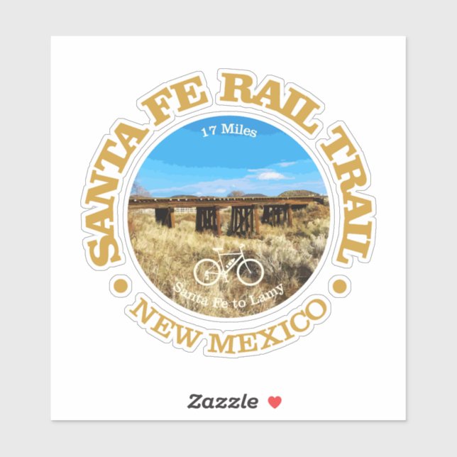 Santa Fe Rail Trail (cycling c) Sticker (Sheet)