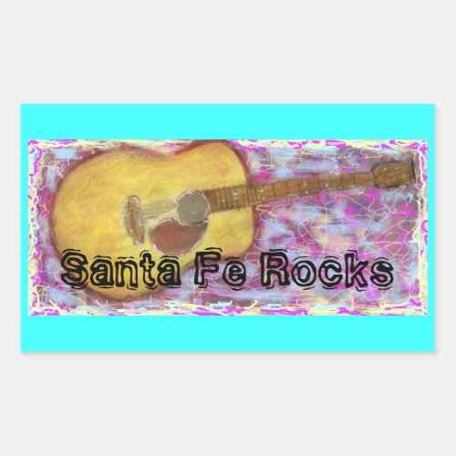 Santa Fe Rocks Rectangular Sticker