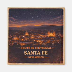 Santa Fe Route 66 Centennial Travel Stationery Magnet