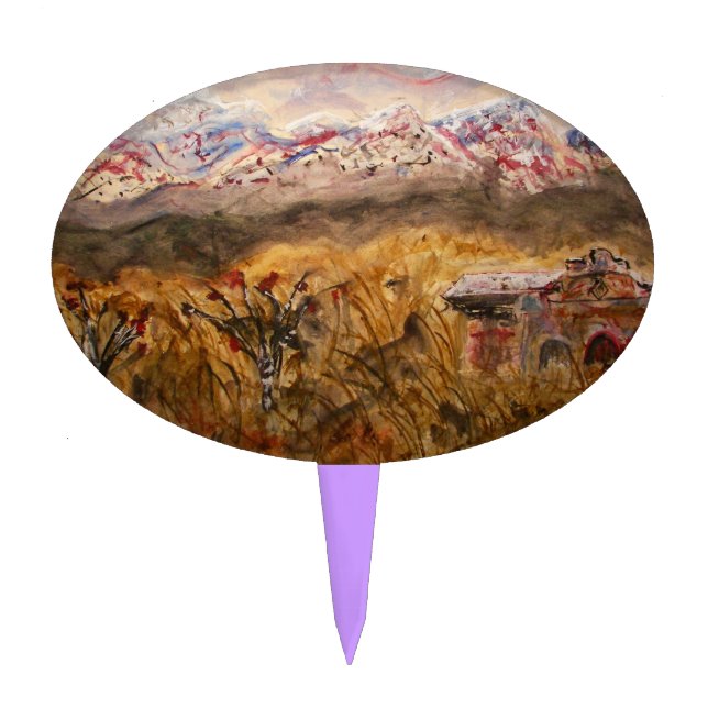 Santa Fe Snow Cake Topper (Front)