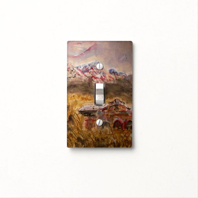 Santa Fe snow Light Switch Cover (In Situ)