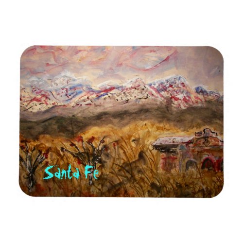 santa fe snow magnet