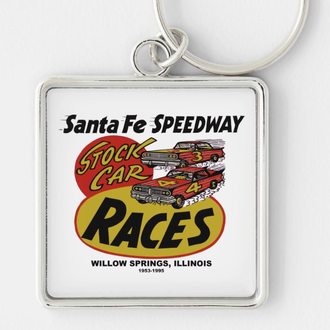Santa Fe Speedway, Willow Springs, IL 1953-1995 Keychain (Front)
