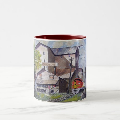 Santa Fe Train Depot_mug Two_Tone Coffee Mug