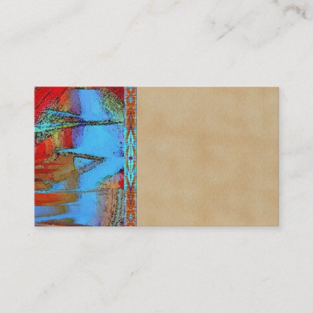 Santa Fe Turquoise Earth Sedona Art business Cards (Front)