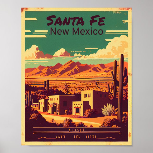 Santa Fe Vintage Art Poster (Front)