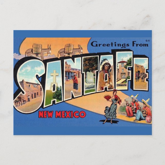 Santa Fe Vintage Postcard (Front)