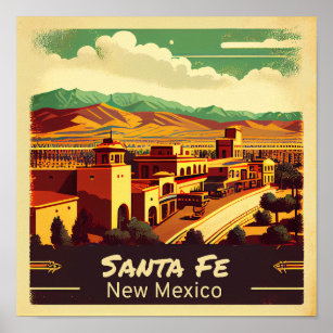 Santa Fe Vintage Poster