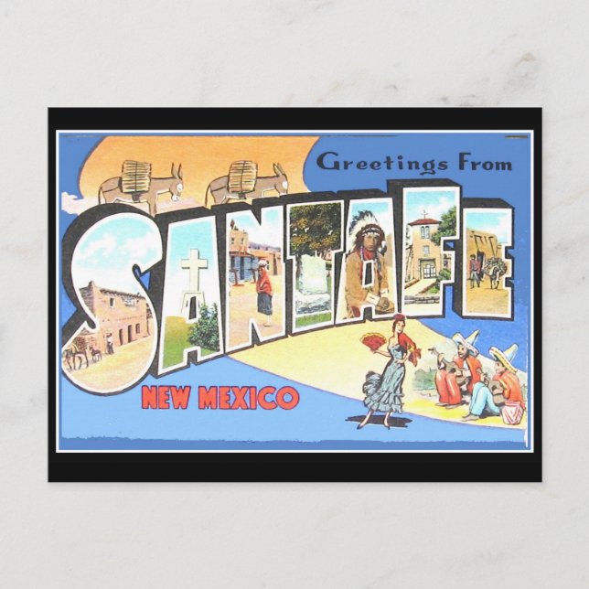 Santa Fe Vintage Travel Card (Front)