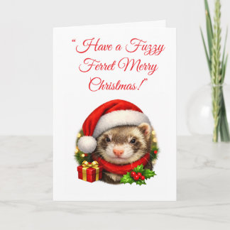 Santa Ferret Christmas Card