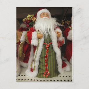 Santa Figurine Holiday Postcard