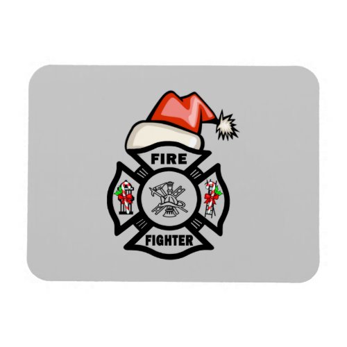 Santa Firefighter Magnet