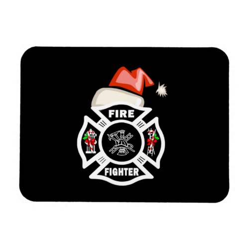 Santa Firefighter Magnet