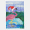 Santa Flamingo art kitchen towel