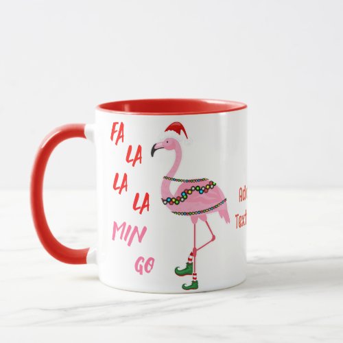 Santa Flamingo Floatie Funny Christmas July Summer Mug