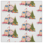 santa flamingo trailer fabric