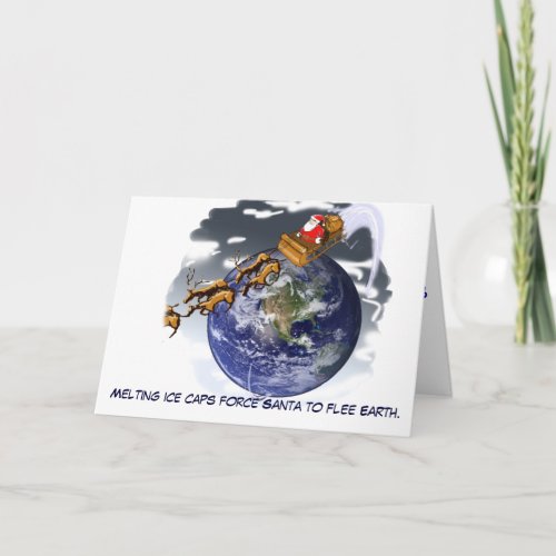 Santa Flees Earth Card