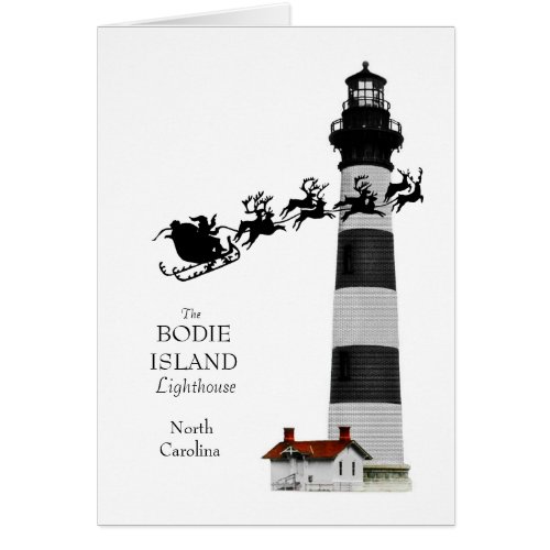 Santa Flies By The Bodie Lighthouse