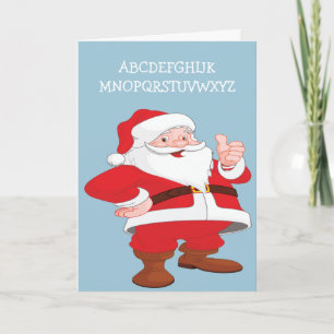 Santa Flunks English Strange Humor Holiday Card