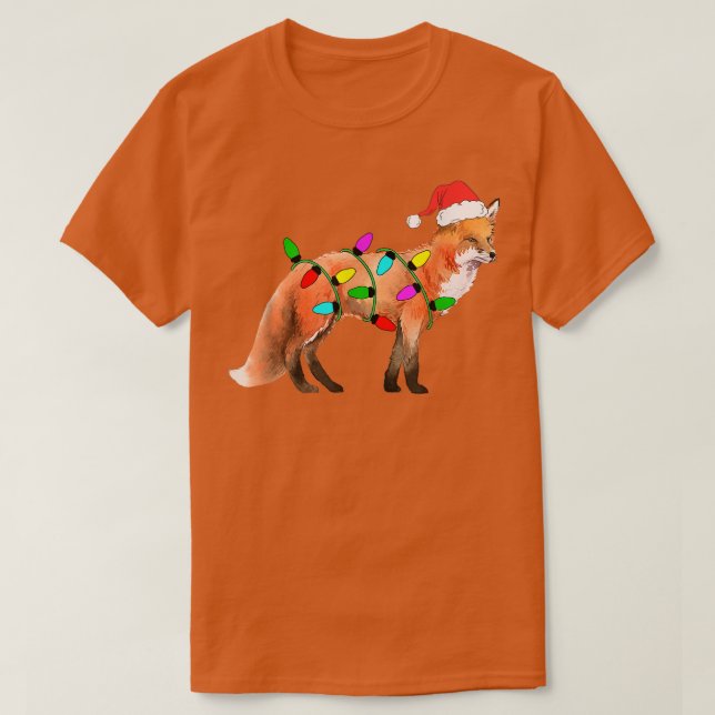 Santa Fo Christmas Lights Fo Lover Christmas Hat G T-Shirt (Design Front)