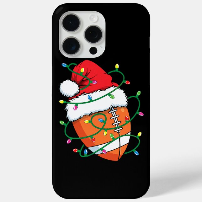 Santa Football Sports Ball Men Boys Christmas Xmas Case-Mate iPhone Case (Back)
