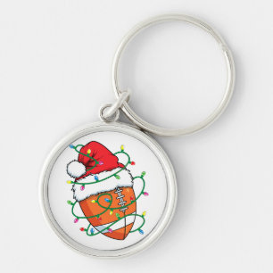 Santa Football Sports Ball Men Boys Christmas Xmas Keychain