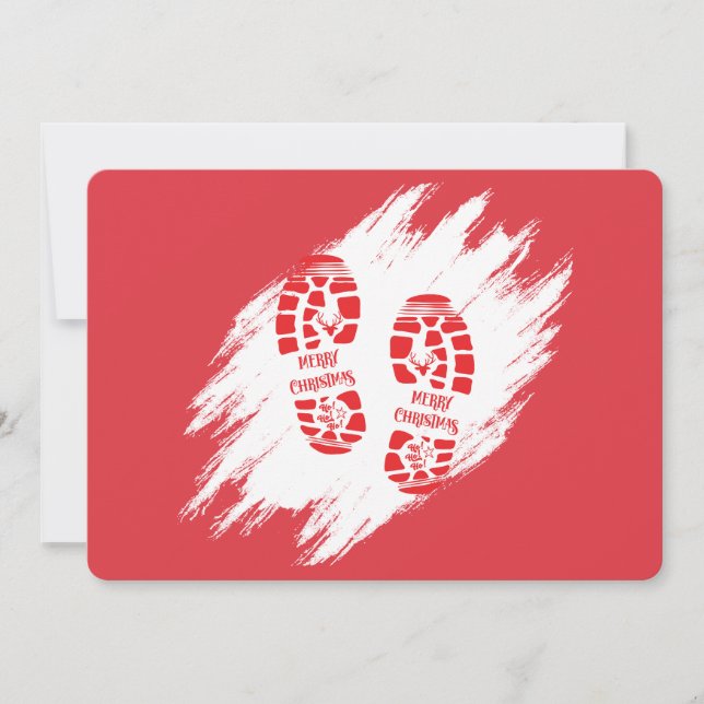 Santa Footprint Invitation (Front)