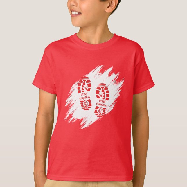 Santa Footprint T-Shirt (Front)