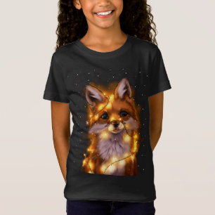 Santa Fox Lover Christmas Lights Pajama Costume Gi T-Shirt